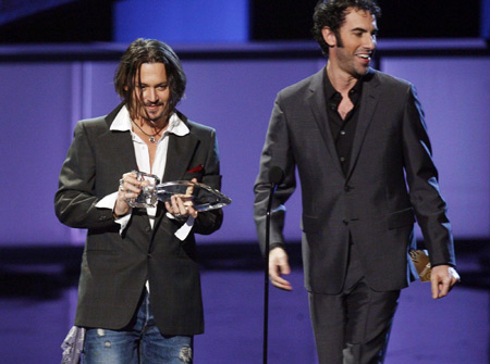 Johnny Depp at the 2010 People's Choice Awards in L.A.