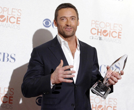 Hugh Jackman at the 2010 People's Choice Awards in L.A.