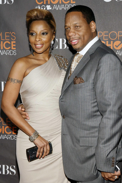 Mary J Blige and her husband at the 2010 People's Choice Awards