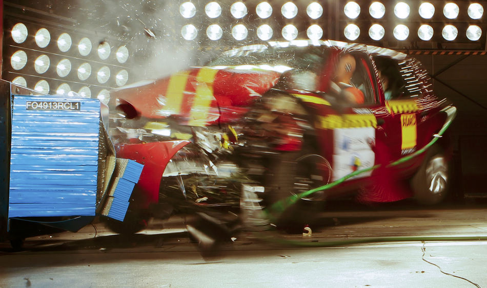 Car crash-test in Landsberg