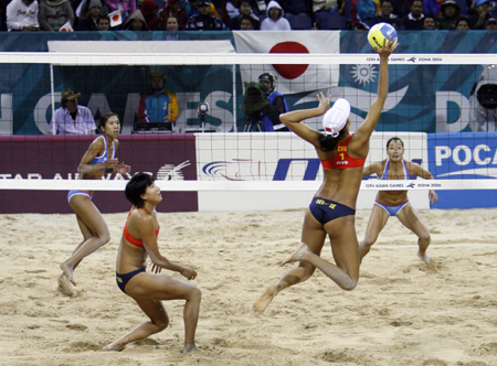 China sweeps beach volleyball golds
