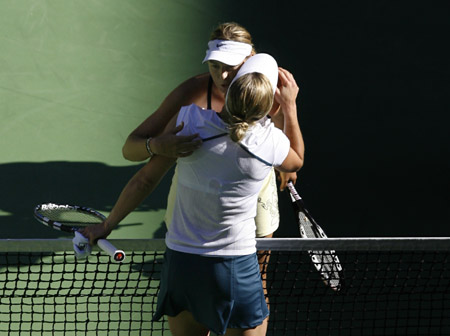 Sharapova sends Clijsters out