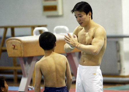 Gymnastics team's intensive training