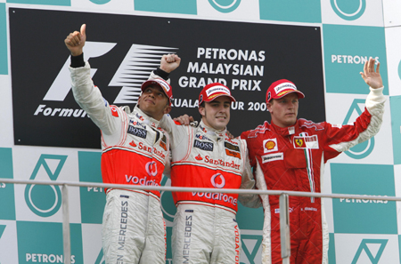 Alonso leads McLaren one-two in Malaysia