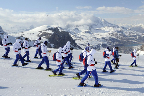 French soccer team trained for WC in Alps resort