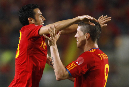 Torres scores as Spain routs Poland 6-0