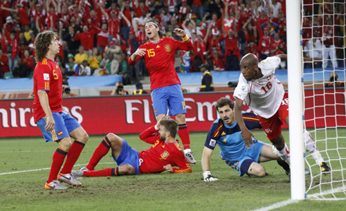 Switzerland stun Spain by 1-0