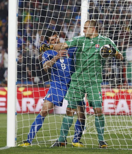 Holders Italy sent home by underdog Slovakia