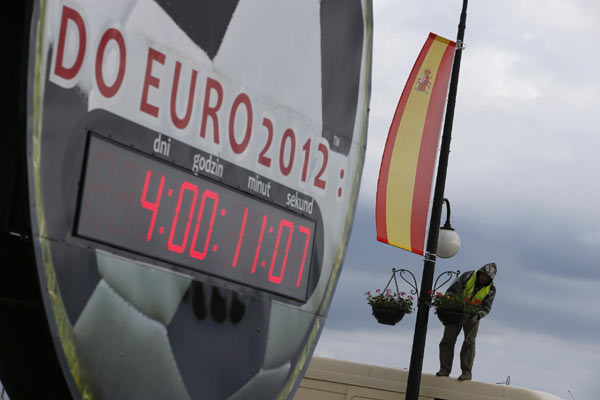 Counting down billboard at Poland's Gniewino