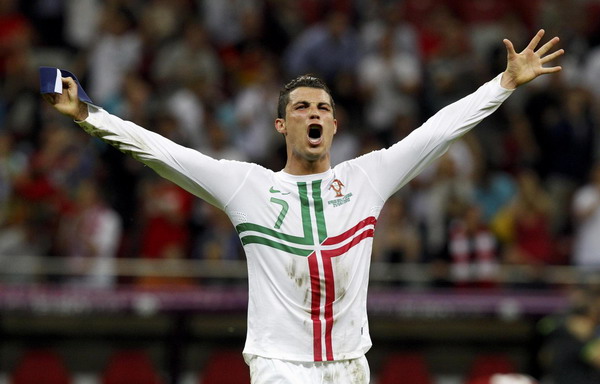 Ronaldo heads portugal into last four