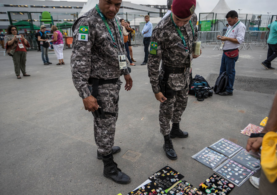 Badge collectors gather for Rio Olympics