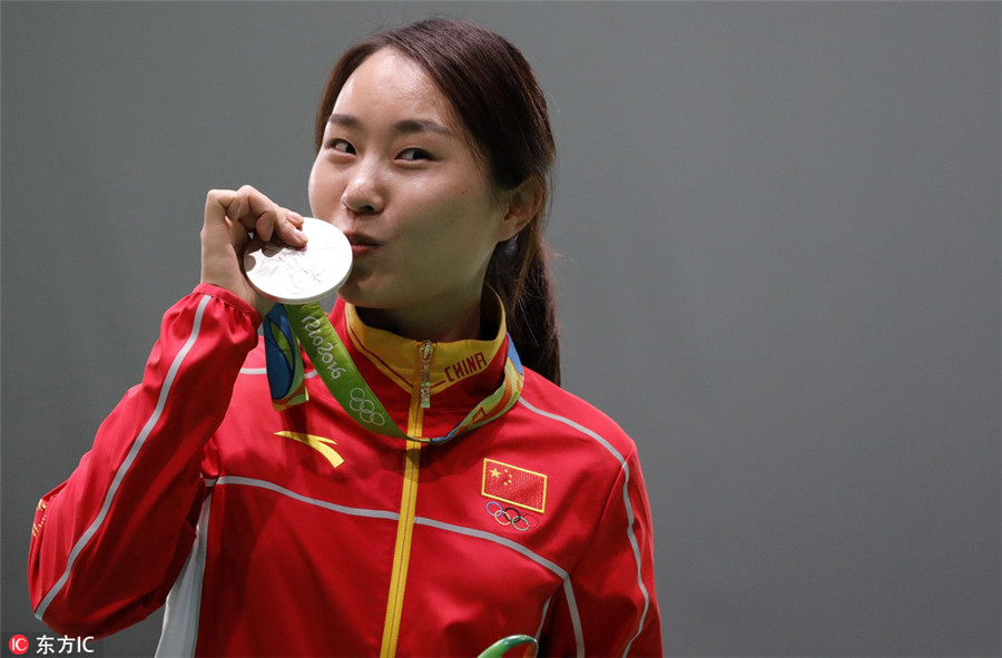 China takes silver, bronze in women's 50-meter rifle three position