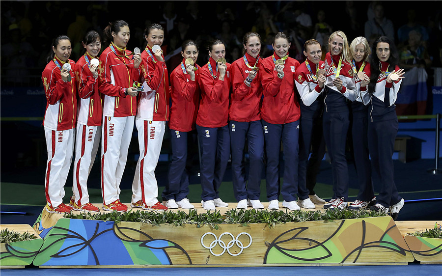 Defending China's women's epee team settles for silver