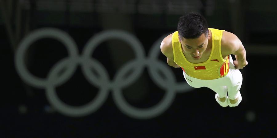 China's Dong and Gao take silver, bronze in men's trampoline