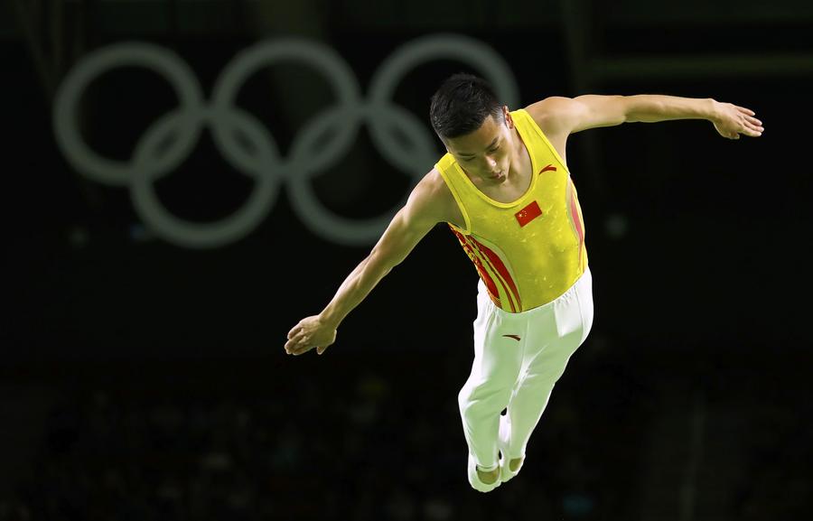 China's Dong and Gao take silver, bronze in men's trampoline