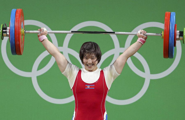 Weightlifter Rim of DPRK becomes first woman to win 69kg and 75kg at Olympics