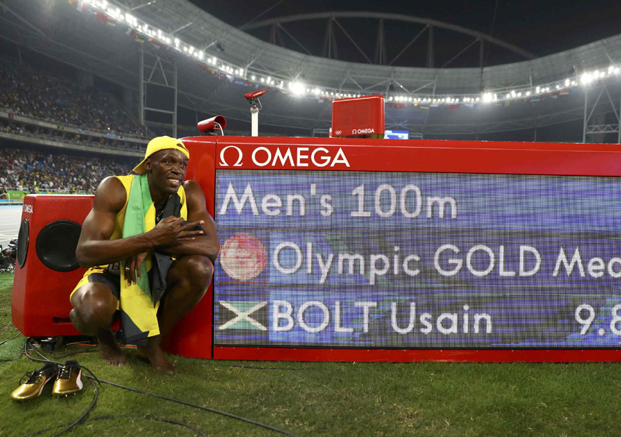 Bolt's hat-trick proves he is the king on track