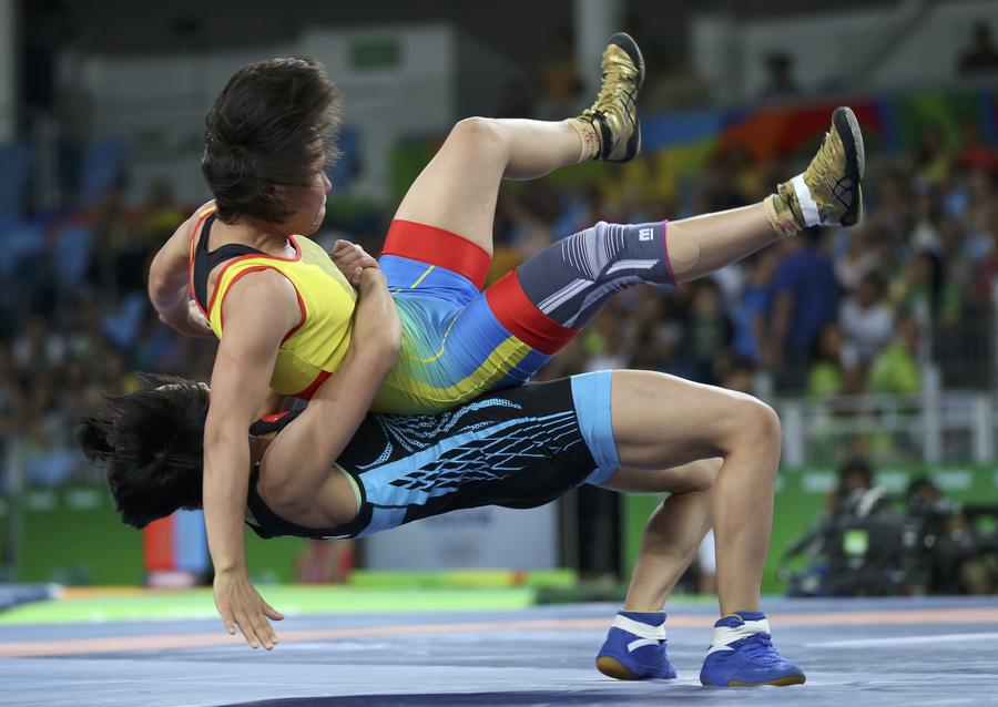 Sun Yanan wins freestyle wrestling bronze