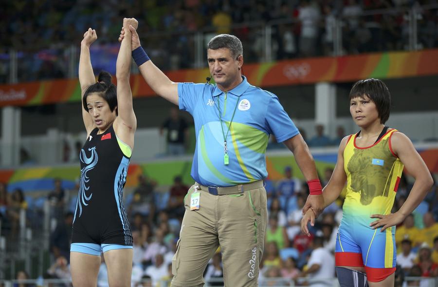 Sun Yanan wins freestyle wrestling bronze