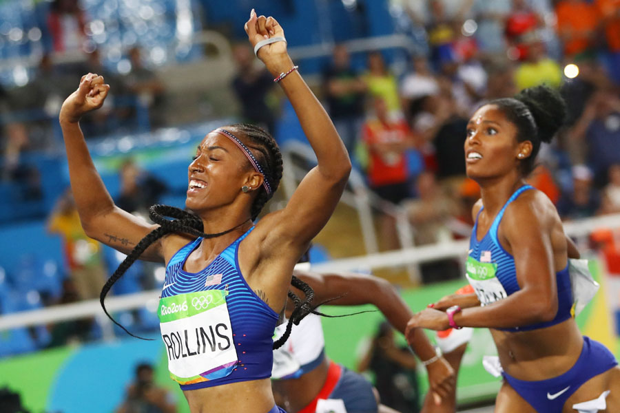 USA's Rollins wins Olympic 100m hurdles gold