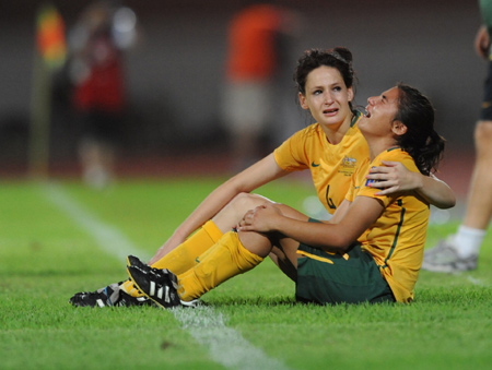 Post-game scuffle in U19 women soccer championship