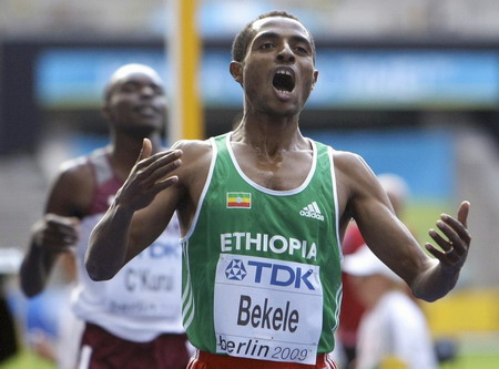 Ethiopia's Bekele completes distance double