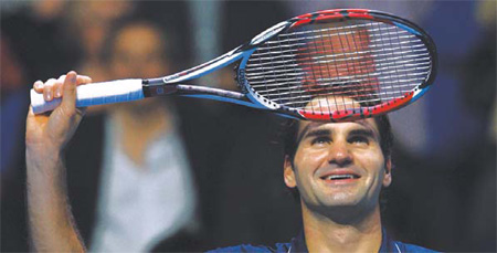 King Federer feeling on top of the world - again