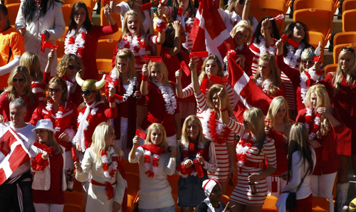 Netherlands' starting line-up against Denmark