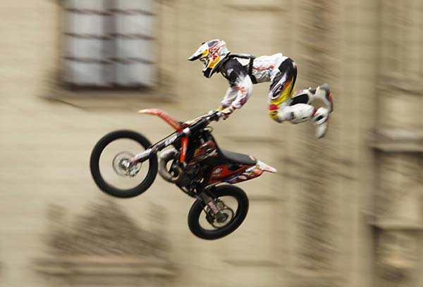 Motocross exhibition in Lima