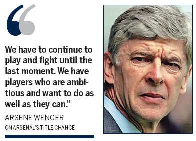 Arsenal will fight to the finish, vows Wenger after Liverpool draw