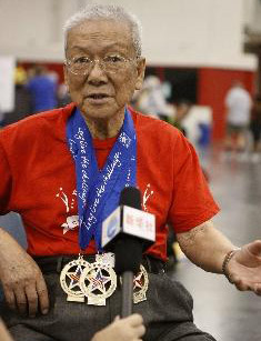 90-yr-old Chinese wins 3 golds at US National Senior Games