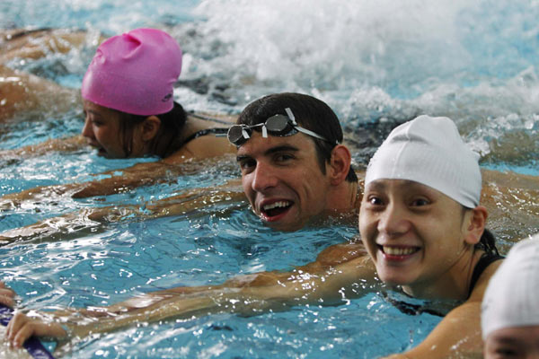 Phelps tutors China's Special Olympians