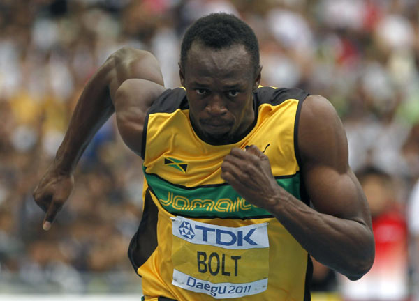 Bolt back on centre stage on day seven in Daegu