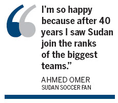 Sudanese cheer rare win