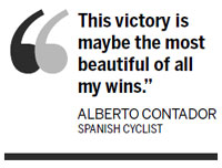 Contador revels in his 'most beautiful' victory