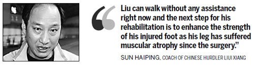 Liu on way to full fitness - coach