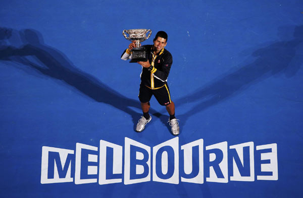 Djokovic's first hat-trick at Australian Open