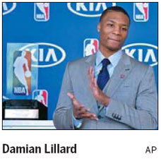 Blazers' Lillard is Rookie of the Year