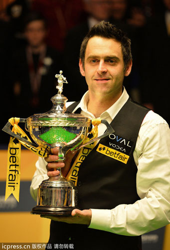 O'Sullivan beats Hawkins to win fifth world title