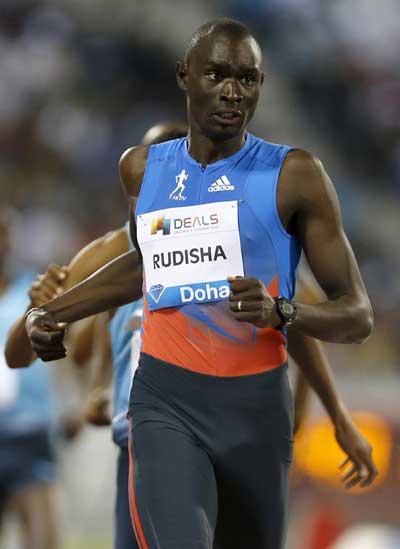 Rudisha, Gatlin shine at Diamond League opener