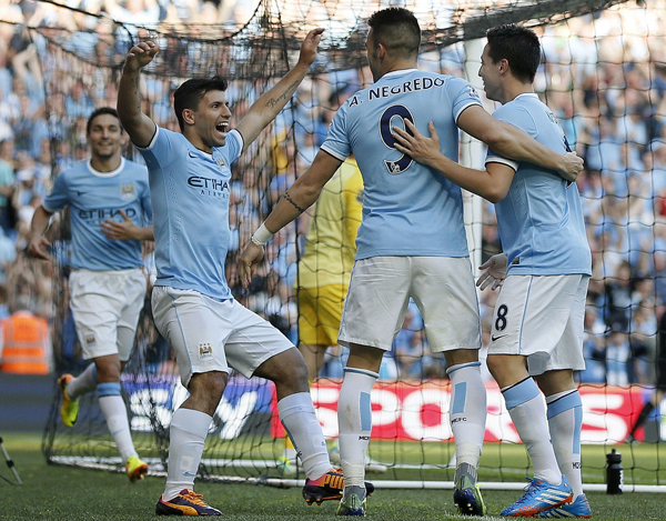 Aguero leads City to derby rout of United