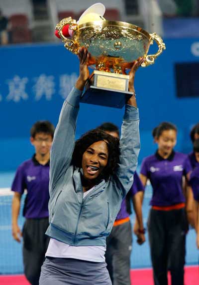 Williams beats Jankovic to win second China Open title