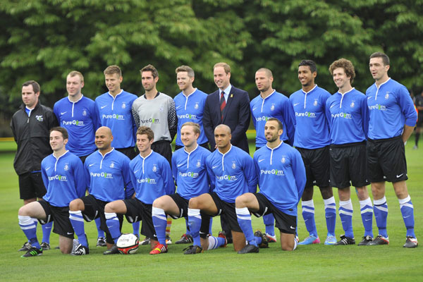 A football match hosted at Buckingham Palace