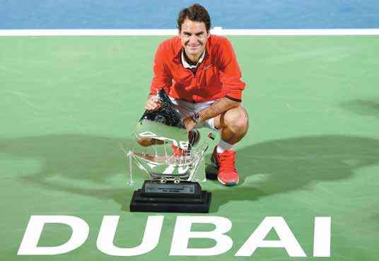 Federer finishes Dubai six-pack