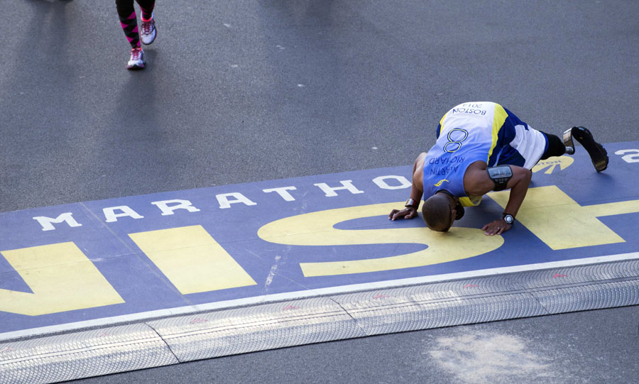 Thousands run first Boston Marathon since bombings