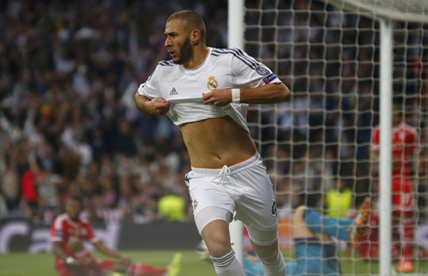 Benzama gives Real Madrid Champions League win over Bayern