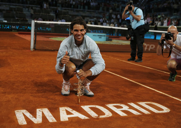 Nadal wins Madrid Open after Nishikori retires