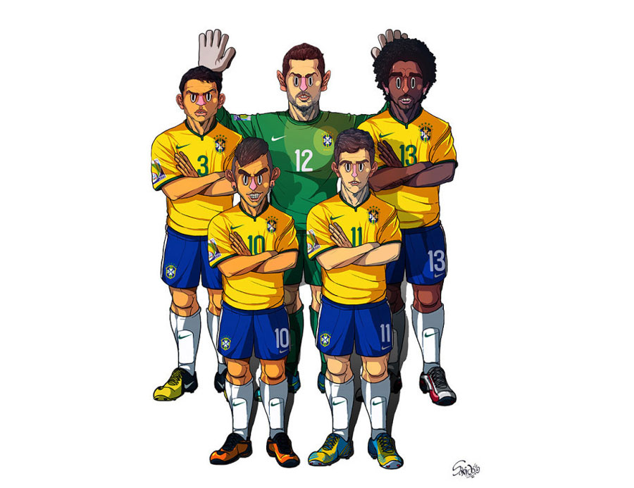 Cartoonist draws World Cup teams