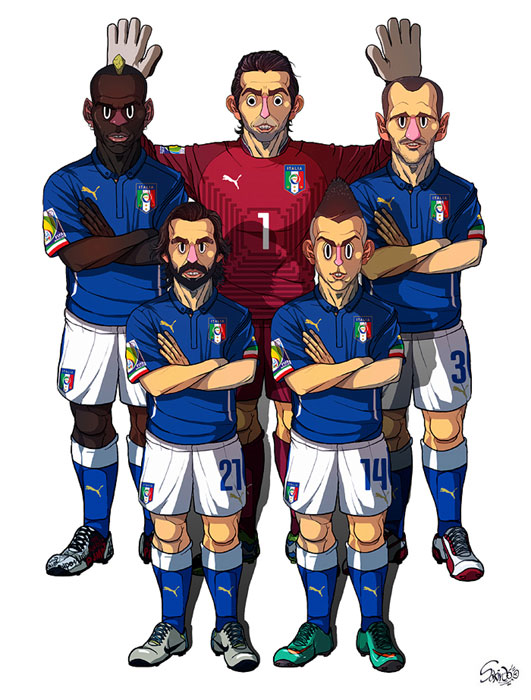 Cartoonist draws World Cup teams