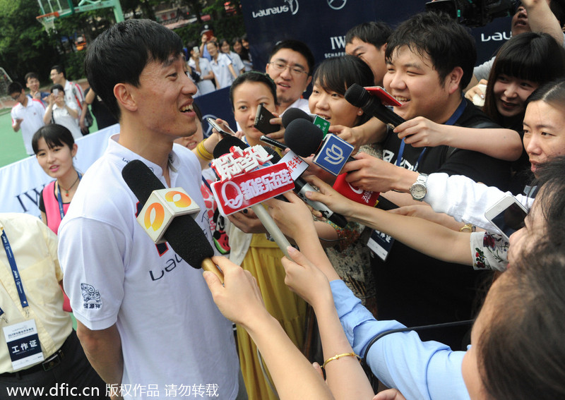 Liu Xiang promotes Laureus World Sports in Shanghai